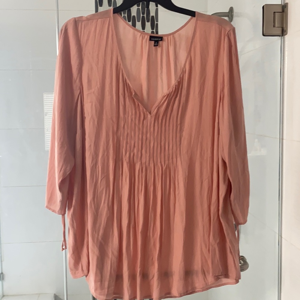 Torrid Blush Blouse Size 3